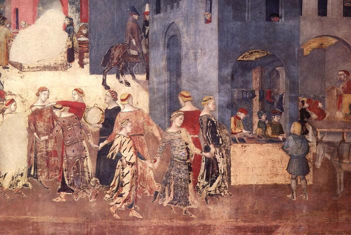 Ambrogio_Lorenzetti_-_Effects_of_Good_Government_on_the_City_Life_(detail)_-_WGA13493